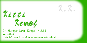 kitti kempf business card